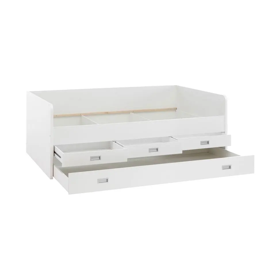 Kajuitbed Arkea 120x200 met 3 lades - wit