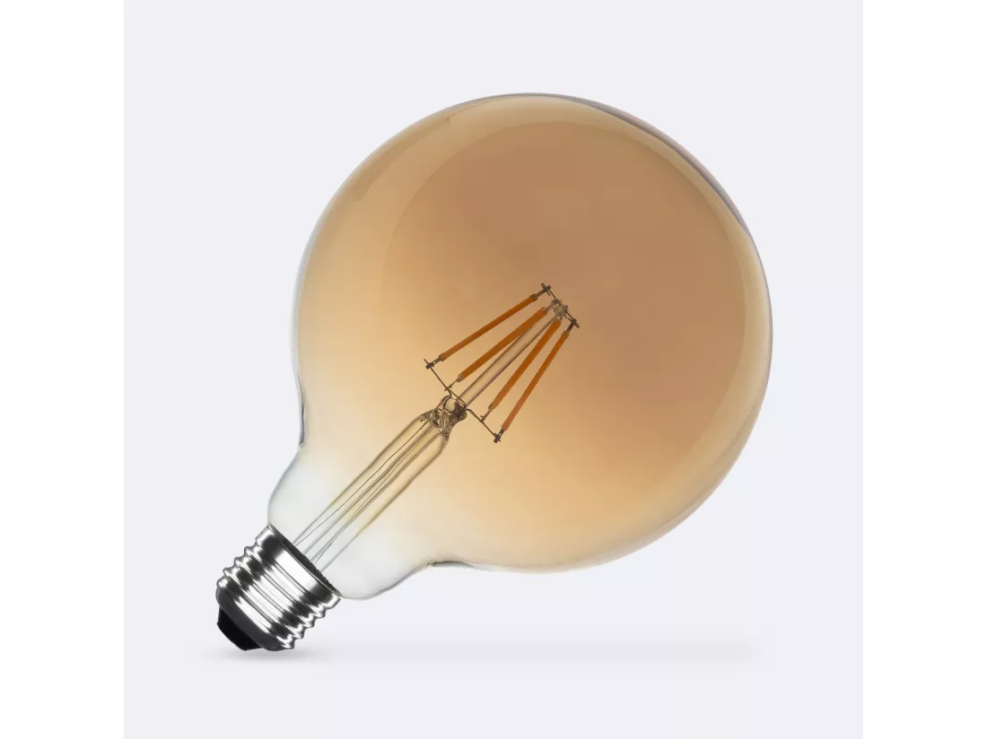 Ampoule LED Filament E27 6W 600 lm G125 Gold No Flicker 2200K Blanc chaud