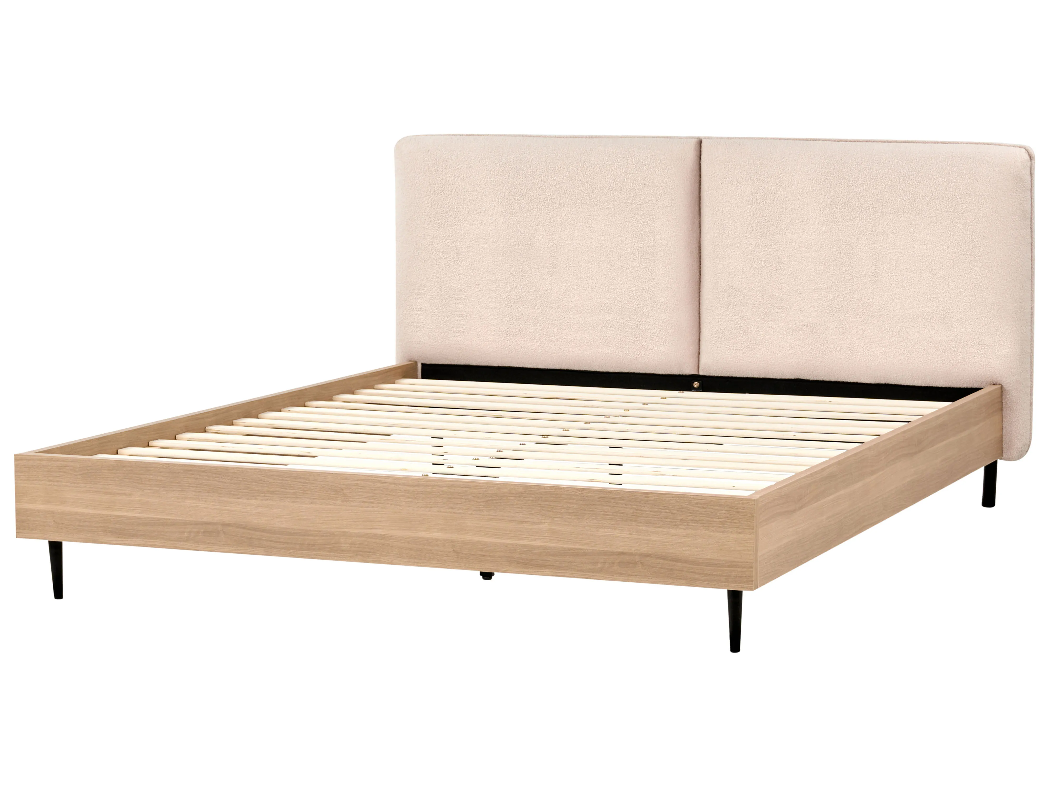 Bed Bouclé LIMANTON 180 x 200 cm Beige