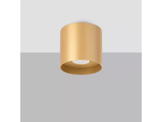 Plafonniers Mika minimaliste en aluminium - 1 sources lumineuses - L.12 x H.11 cm - doré