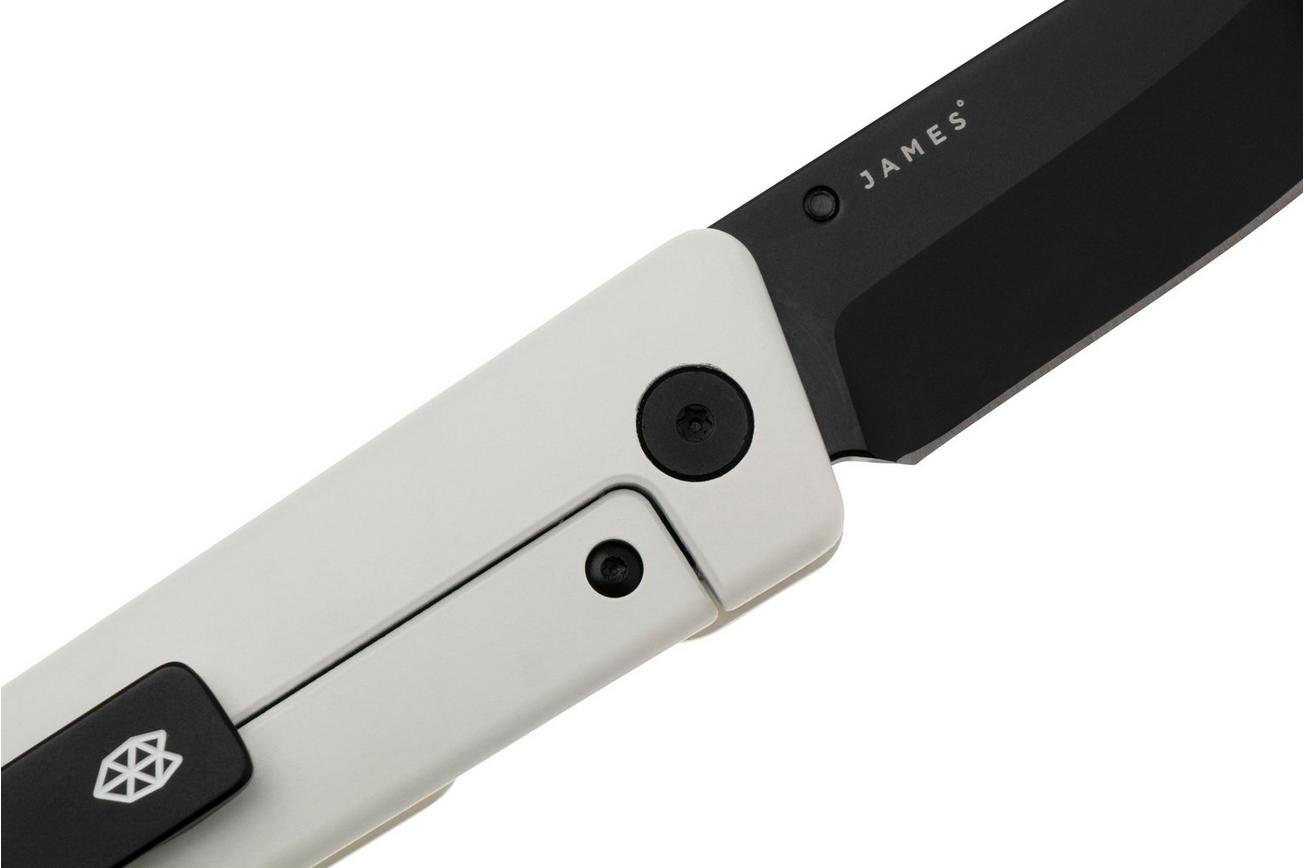 The James Brand The Chapter 2 KN127233-00 White Titanium, PVD Black CPM S35VN zakmes