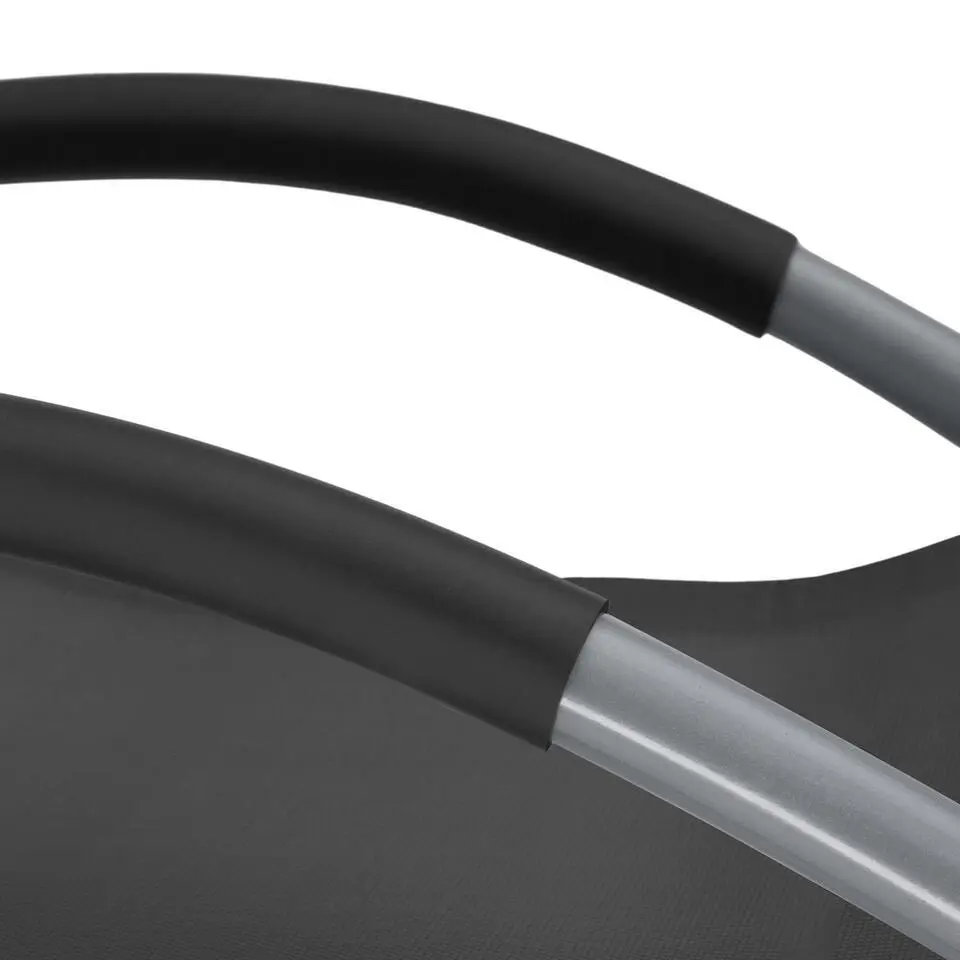 tectake Ligstoel Taya, ergonomisch, schommelfunctie, Zwart