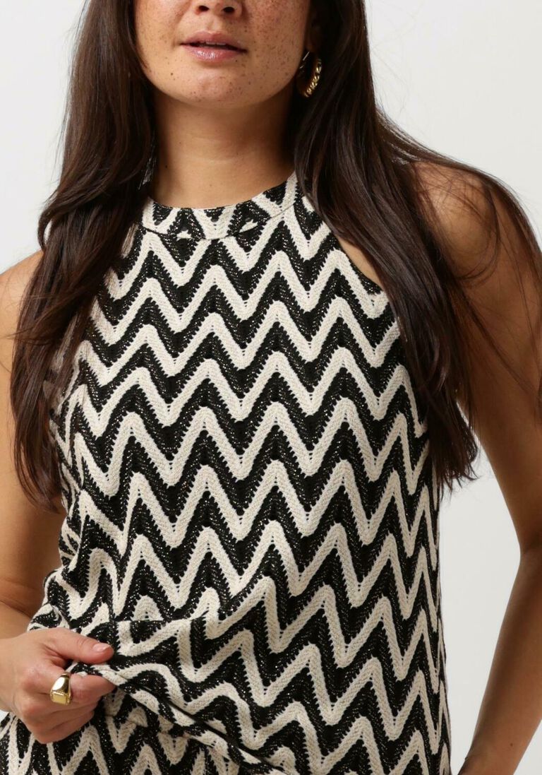 SUMMUM zwarte summum top singlet zig zag crochet