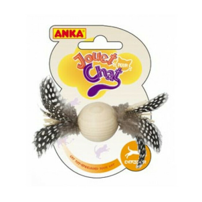 Jouet balle en bois Wood Feather pour chat