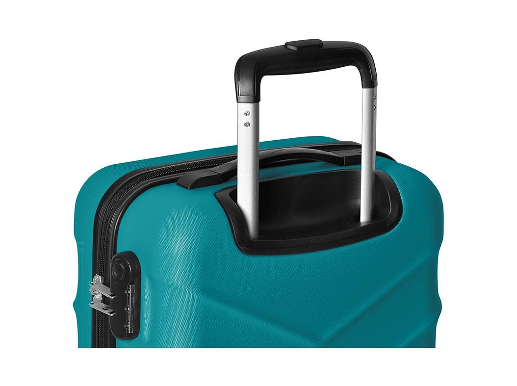 MALA DE CABINE RÍGIDA AIRPORT TURQUESA 4 RODAS 55CM