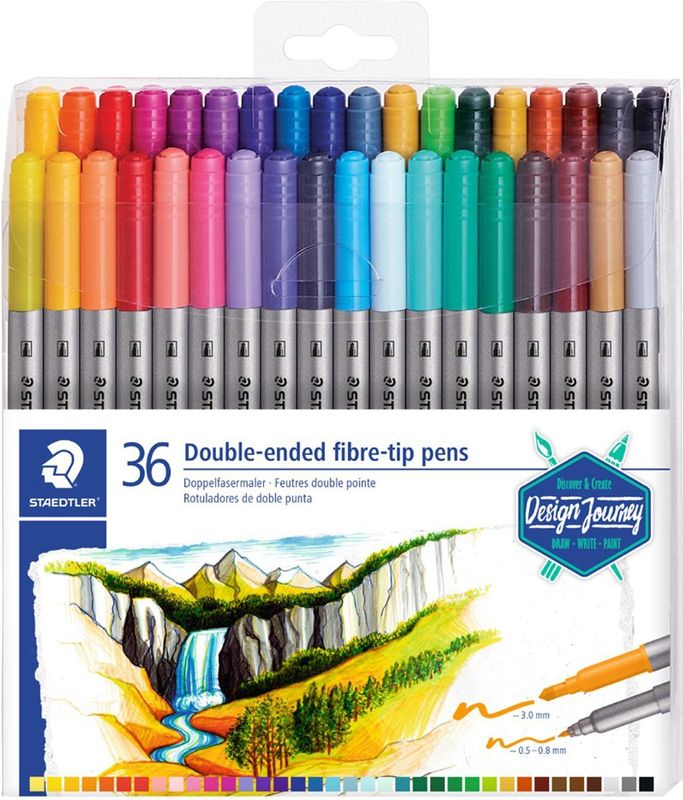 STAEDTLER Design Journey - kleurstift dubbele punt - set 72 st
