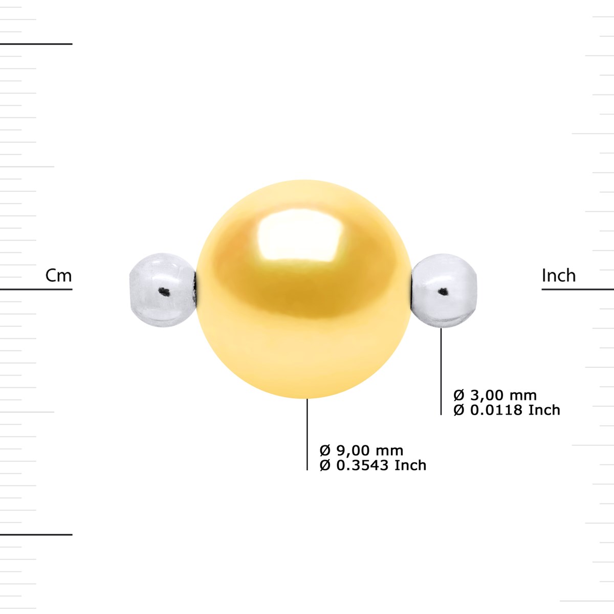Bracelet LOVE LINK Perle d'Eau Douce Ronde 9-10 mm Dorée Lien Nylon Noir Argent 925
