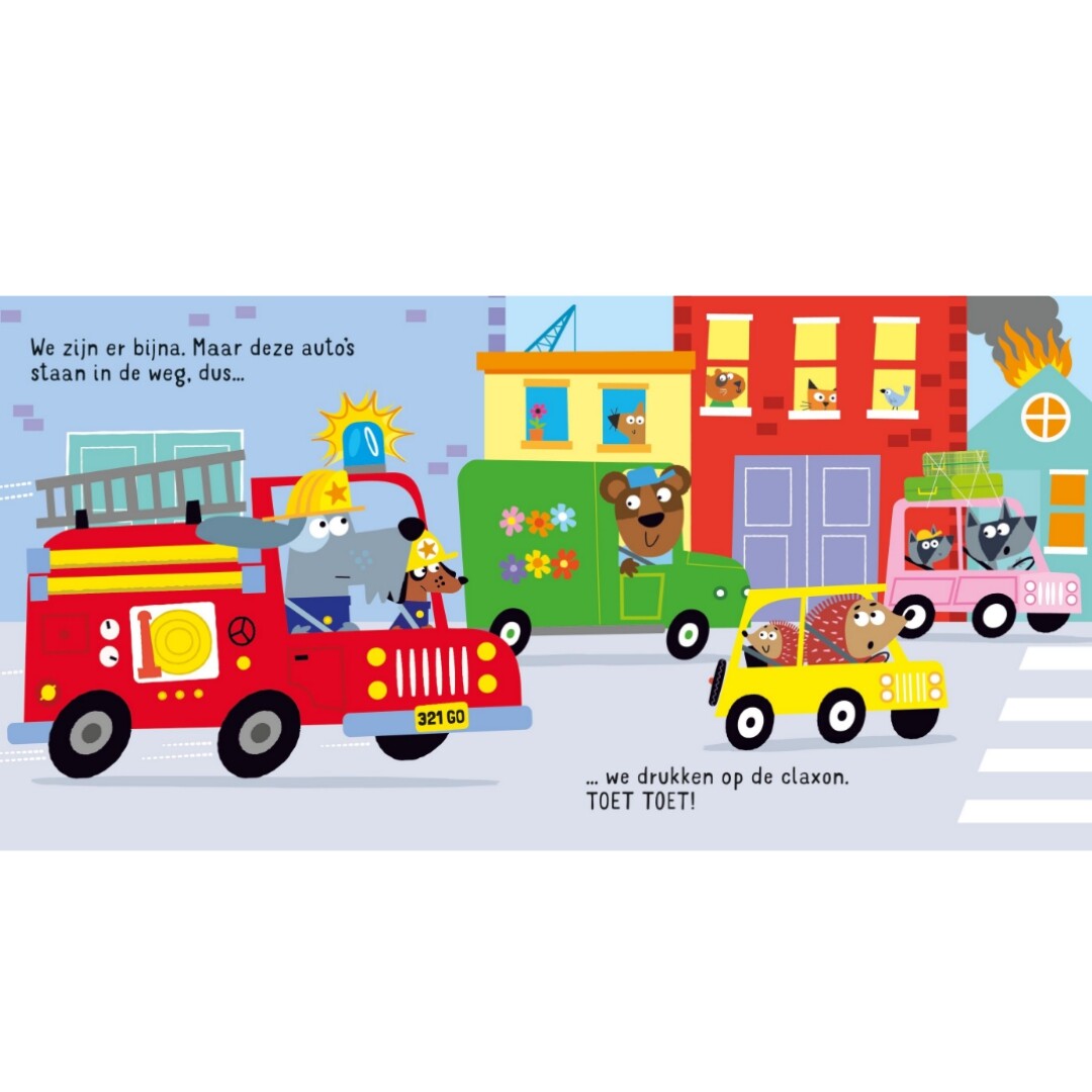 Uitg. usborne meerijden in een brandweerauto
