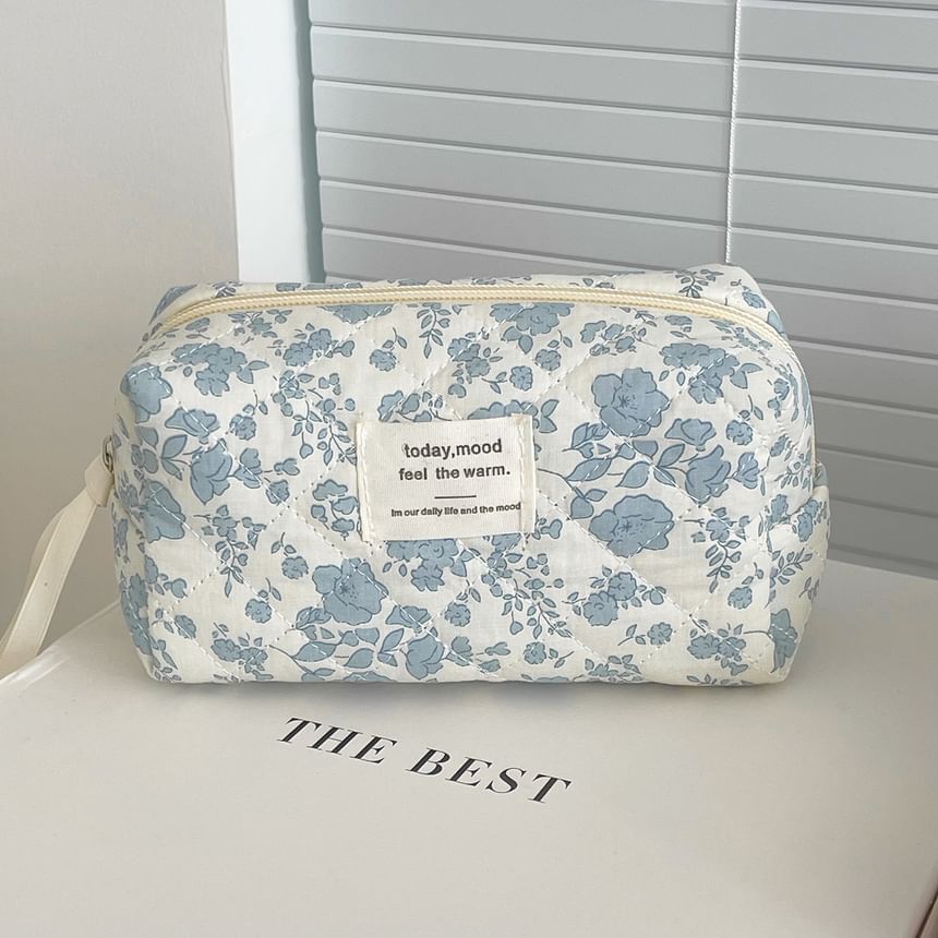 ZenlyHabit - Bloemen stoffen tas / make-uptas / clutch