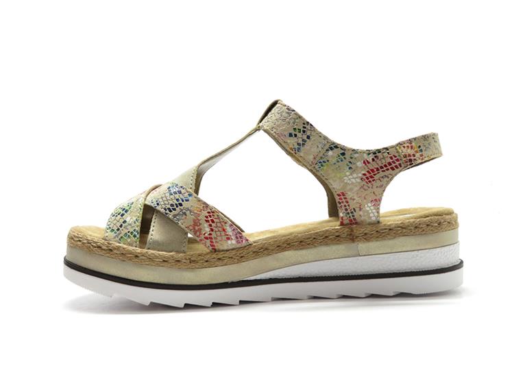 Rieker V7919 beige-multi/muschel