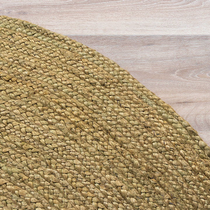 Jute vloerkleed - Fair Rond Groen