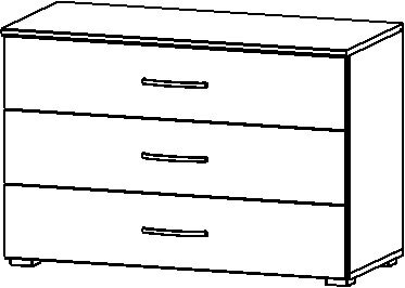 Kommode ADITIO I 93 x 62 cm Grau metallic