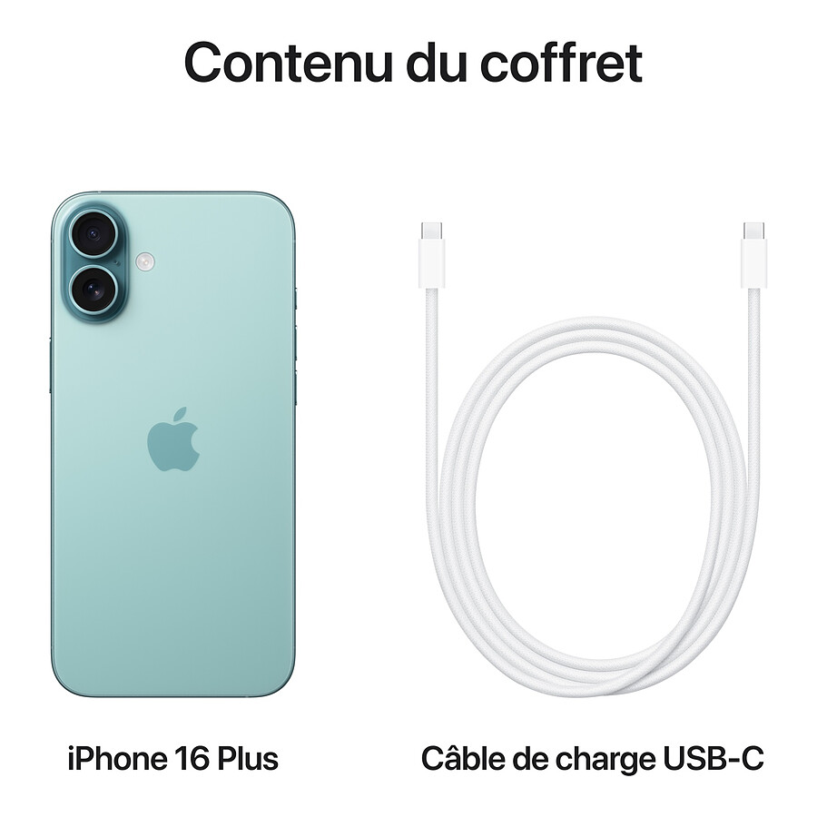 Apple iPhone 16 Plus Sarcelle - 128 Go