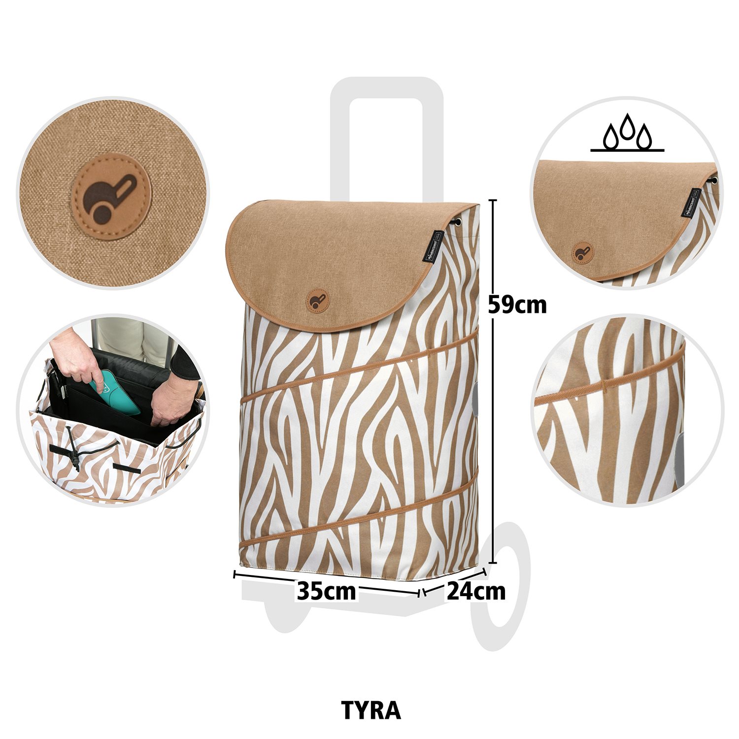 Andersen Unus Shopper Fun Tyra zebra