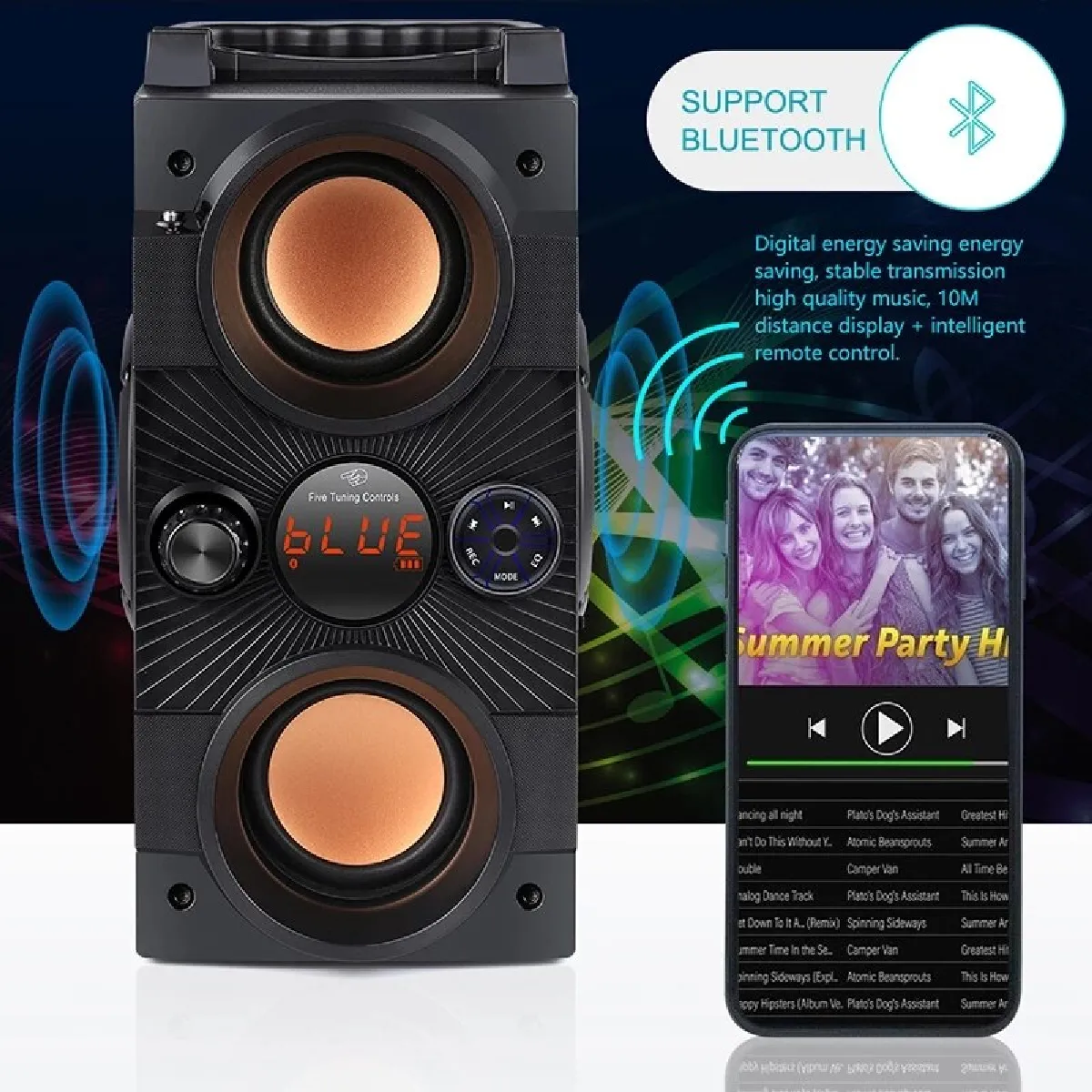 Universal Big Power Bluetooth Haut-parleur - Noir