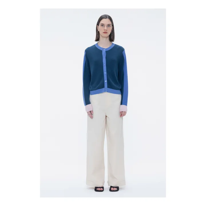 Our Sister Gilet Millie Lin et Coton | Bleu marine