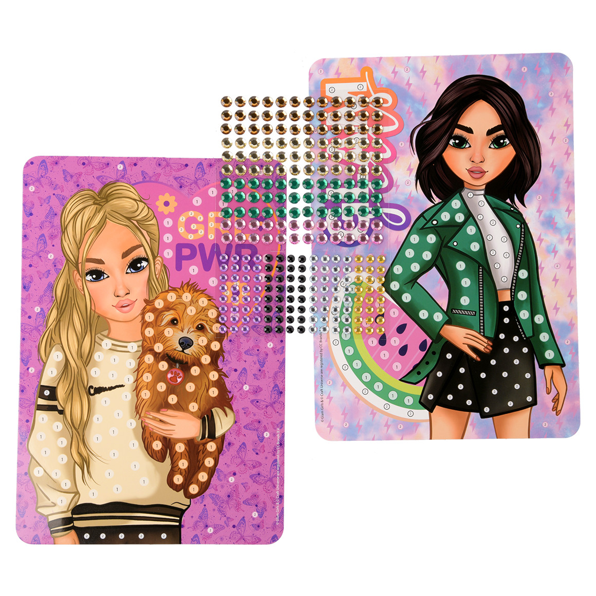 Glam Girls Sticker-Set hellgrün