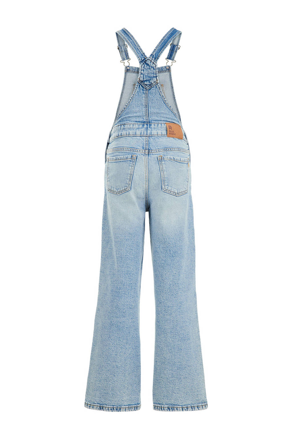 WE Fashion loose fit tuinbroek medium blue denim