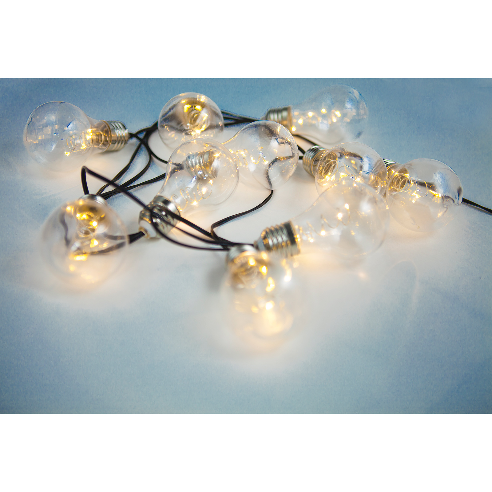 Solar-LED-Lichterkette - silber-grau - 3,8 Meter