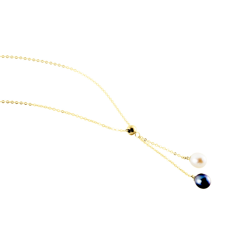 Collier Or Jaune Brayann Perles De Culture