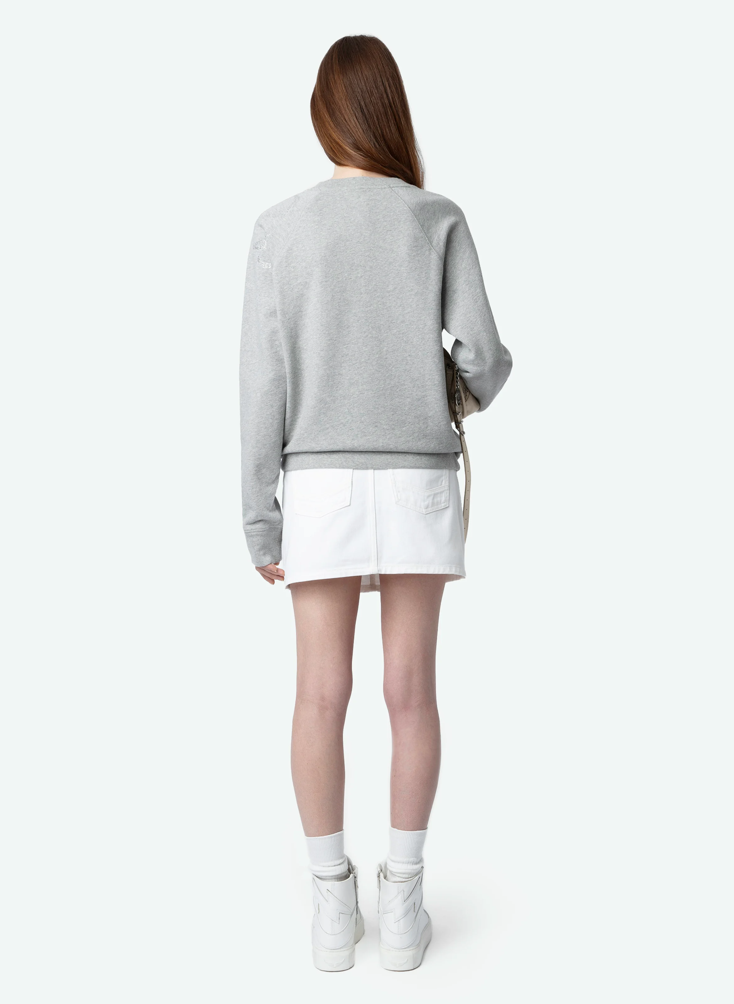 UPPER - Sweatshirt ample en coton bio | Gris