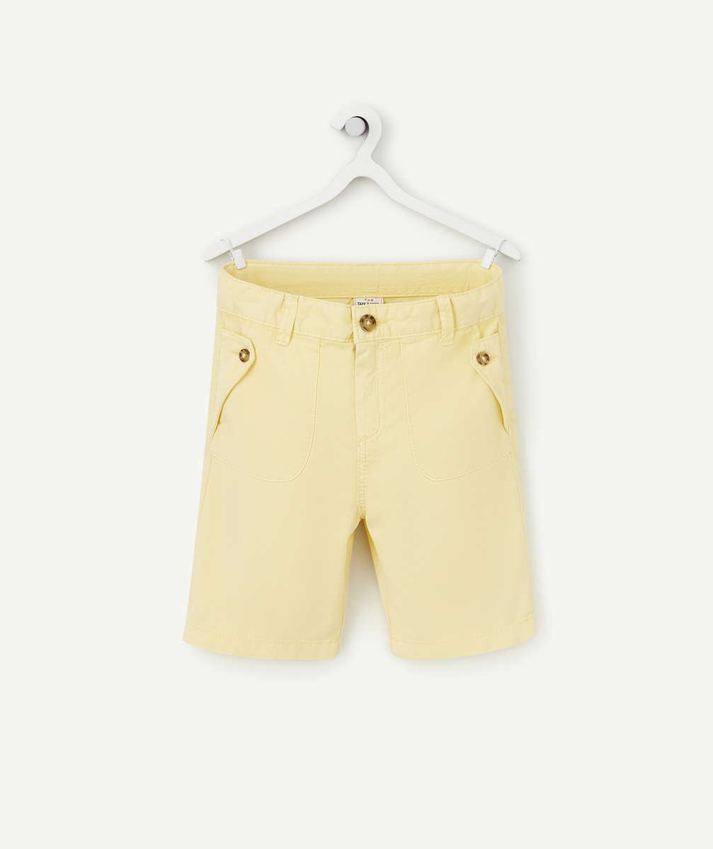 BERMUDA DROIT GARÇON JAUNE