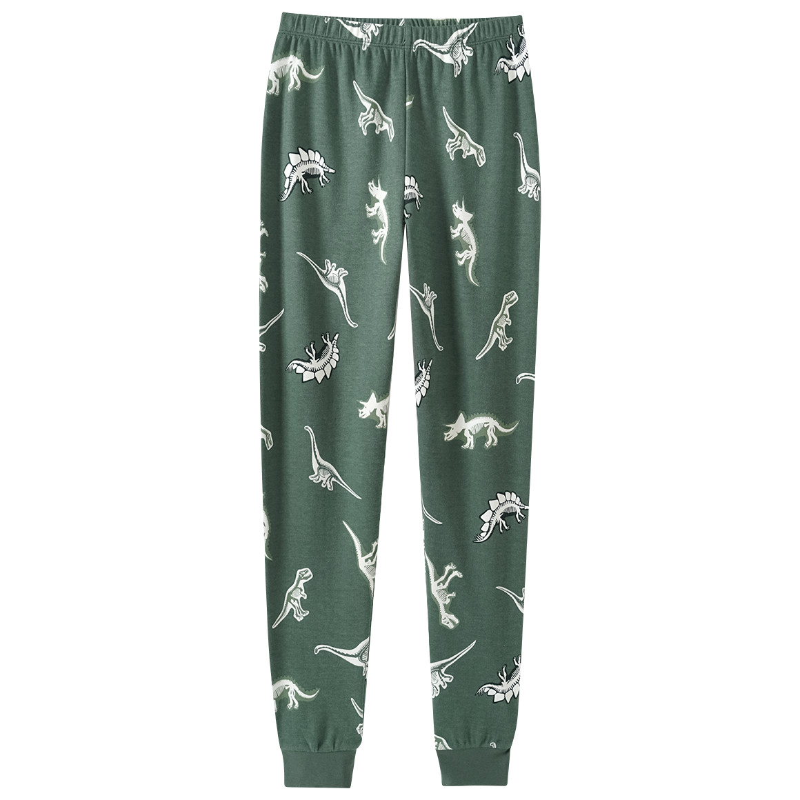 Yigga Jungen Schlafanzug mit leuchtendem Print dunkelgrün