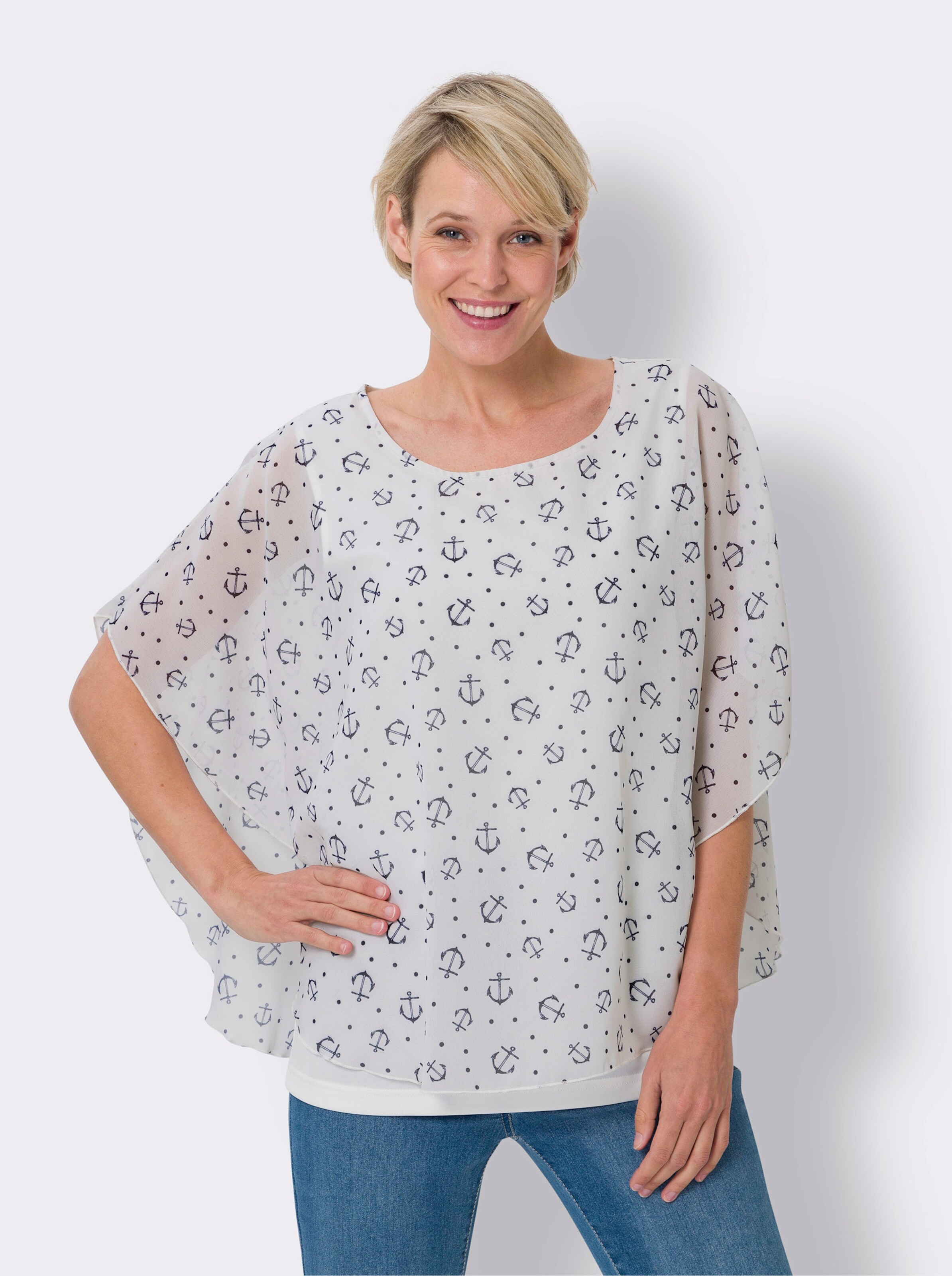 Georgettebluse in 2-in-1-Optik