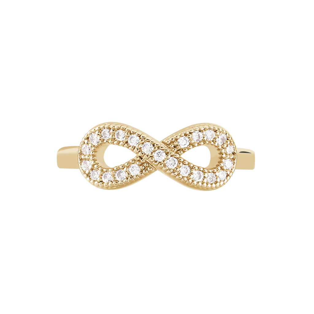 Bague Merane Plaqué Or Jaune Oxyde De Zirconium