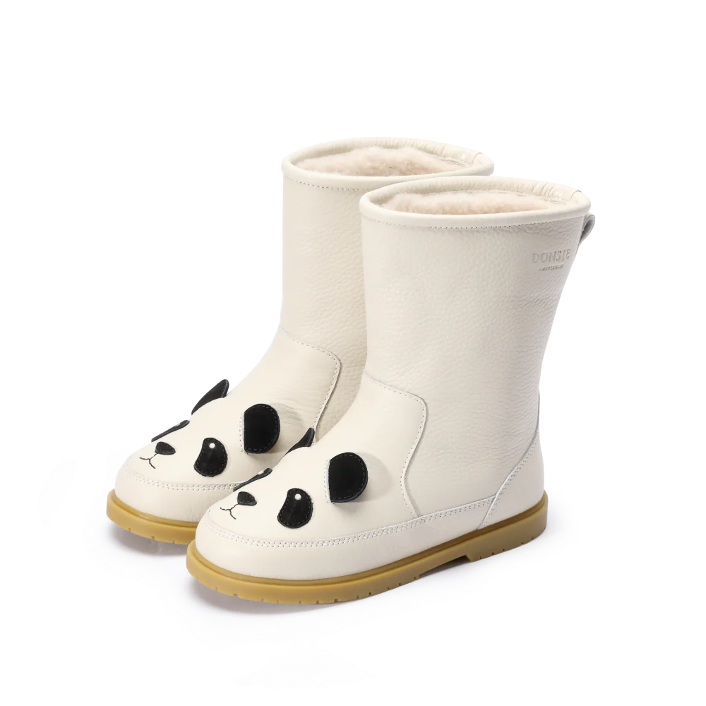 Wadudu Classic Boots | Panda | Off White Leather