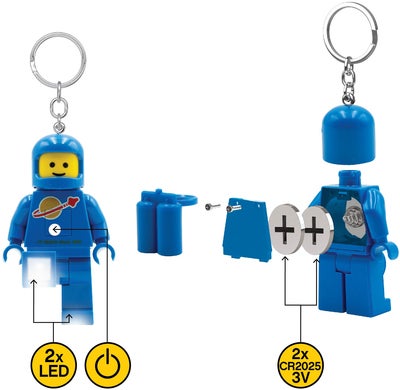 LEGO® Ikonisk Romfarer Nøkkelring med LED-lys, Blå