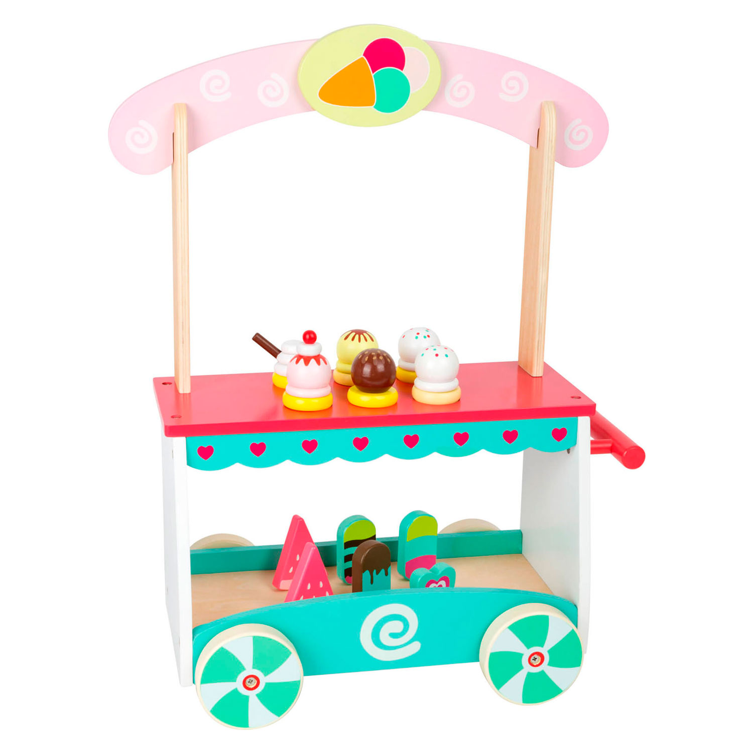 Small Foot-Houten IJscokar met Accessoires