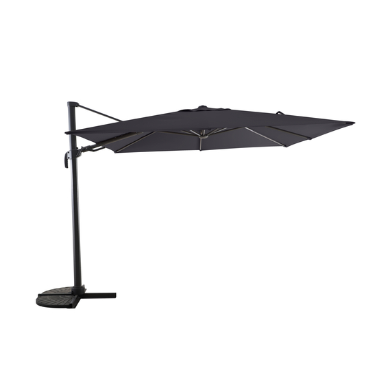 Parasol déporté HALO anthracite chiné 300x300cm