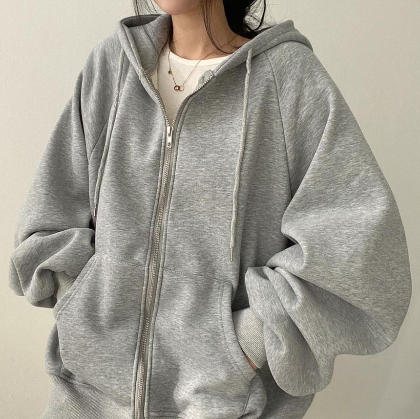 Fairy Essential - Effen oversized hoodie met rits