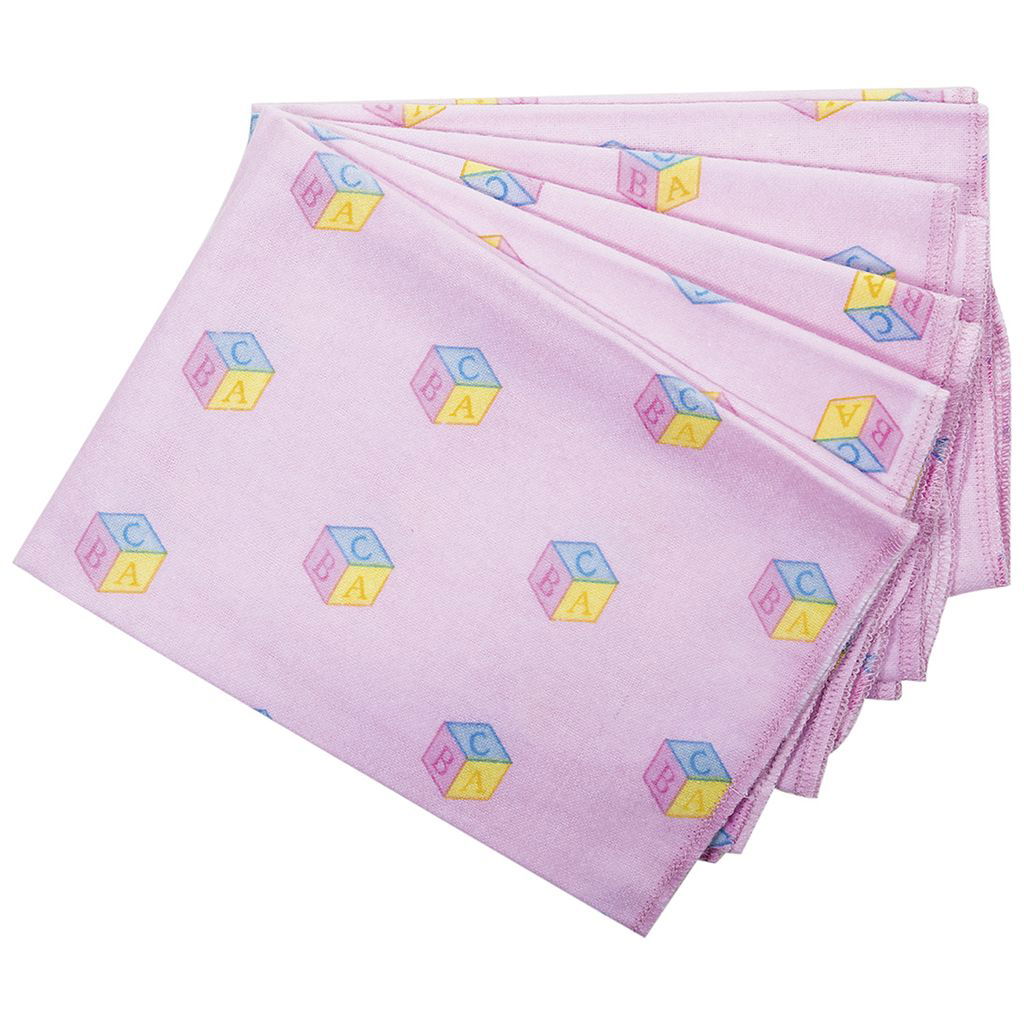 EK ServicegroupMoltontuch 5er Pack ABC rosa 37x37 cm