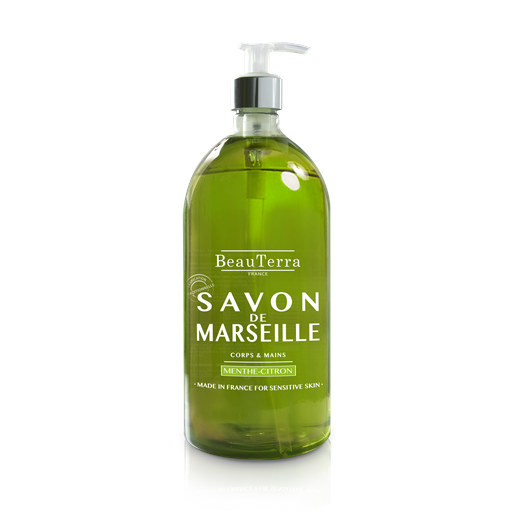 Beau Terra Marseille Flydende Sæbe, Menthe Lemon, 300 ml