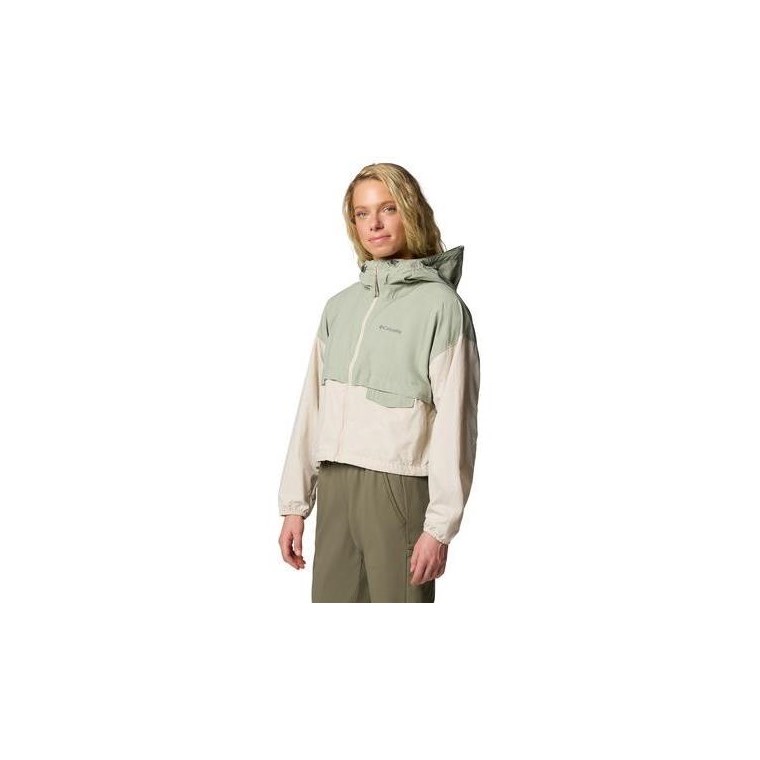 Columbia W Spire Valley Cropped Windbreaker Safari/Dark Stone