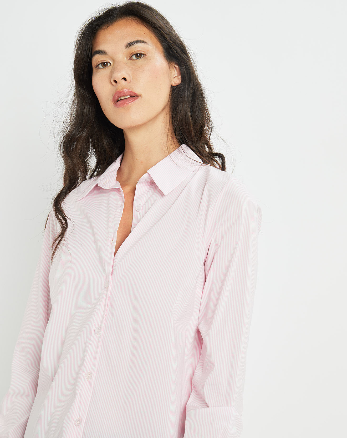 Lauren Vidal Chemise Plume rose pâle
