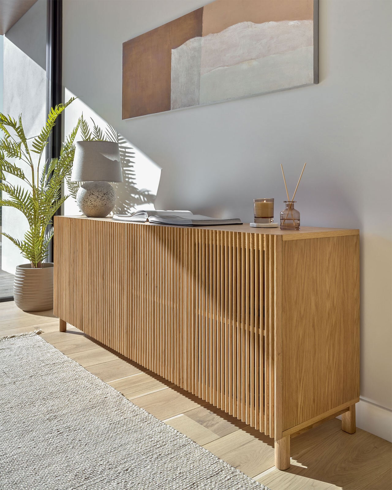 Kave Home Sideboard BEYLA 180 x 71,5 cm Eiche braun