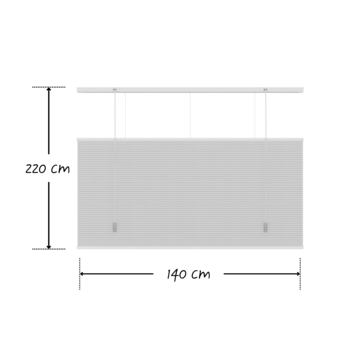 KARWEI dubbel plisségordijn lichtdoorlatend wit (kleurnr. 6001) 140x220 cm (bxh)