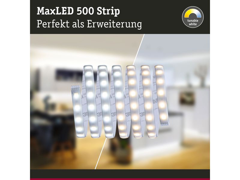 Paulmann LED-Stripe MaxLED 500 Tunable White, 2.5 m Erweite Beschichteter LED-Streifen mit variabler Farbtemperatur, kürzbar