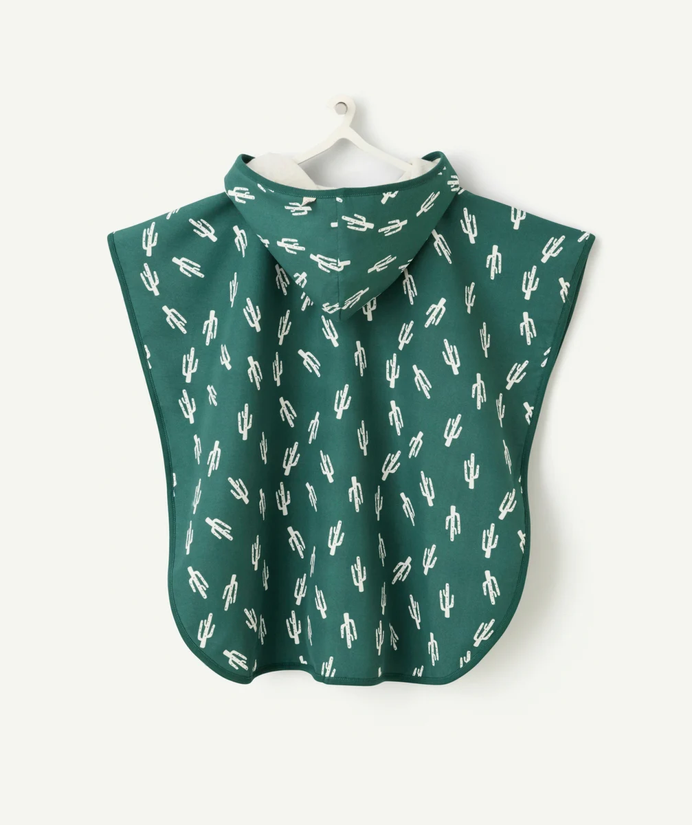 LASSIGSERVIETTE PONCHO BÉBÉ GARÇON ANTI-UV VERT AVEC IMPRIMÉ PALMIERS