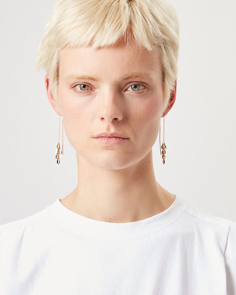 BOUCLES D'OREILLES METAL SHINY LEAF
