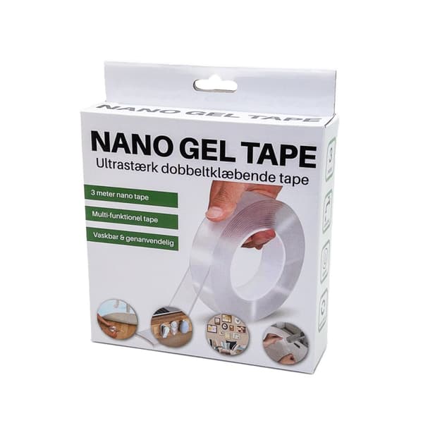 Multifunksjonell avtakbar selvklebende gjennomsiktig nanotape - 3 meter