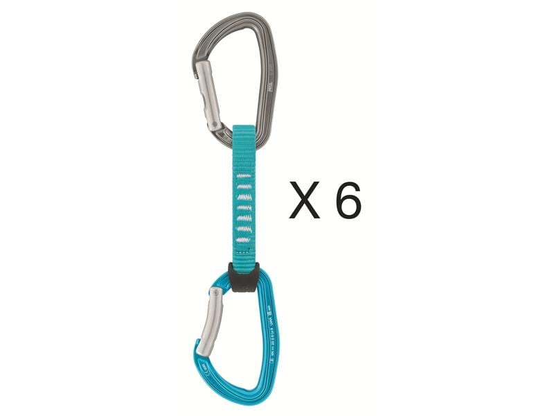 Petzl Express-Set Djinn Axess Quickdraw, 11 cm, 6 Stück Robustes Express-Set zum Sportklettern