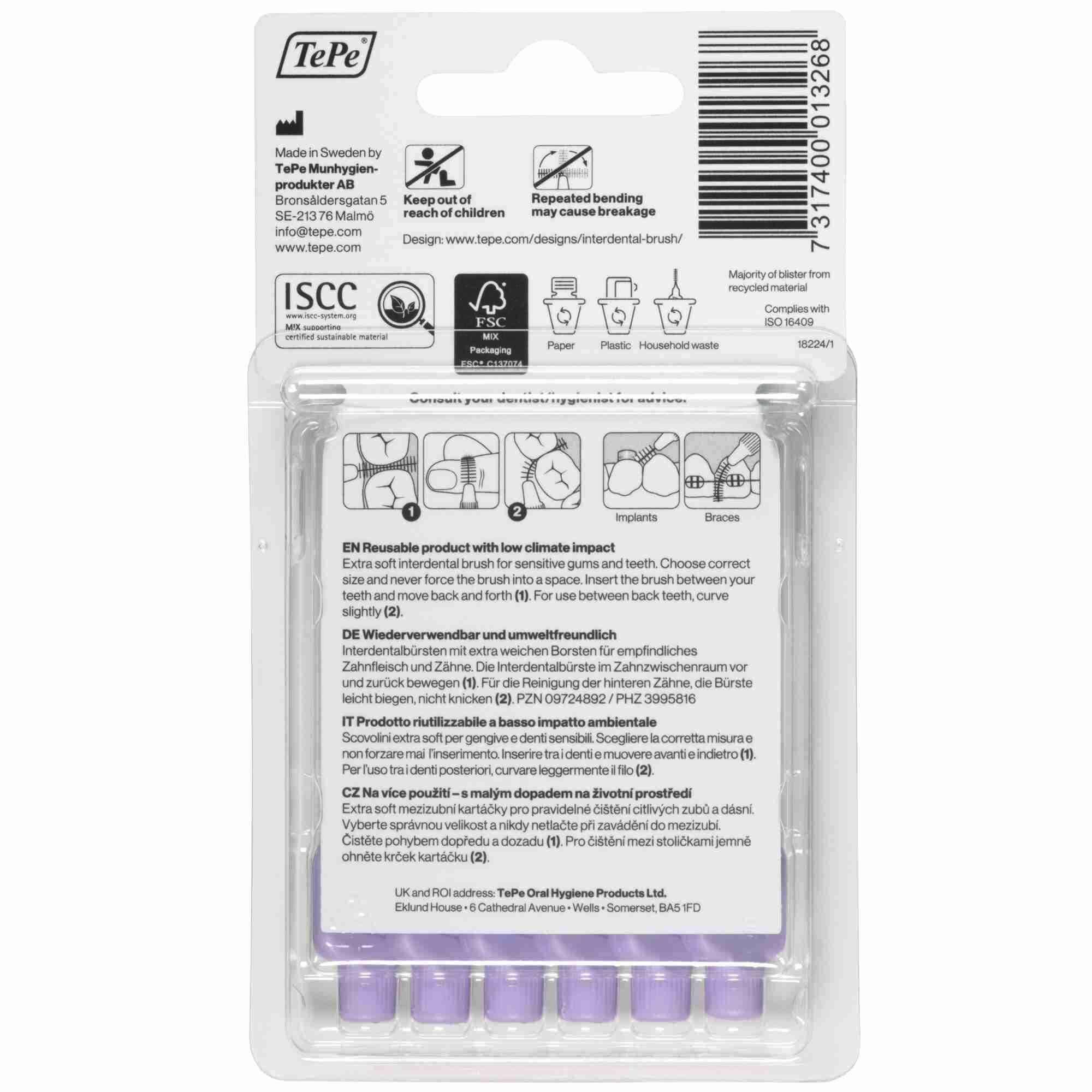 TePe® Interdentalbürste Extra Soft 1,1 - 2,0 mm lila