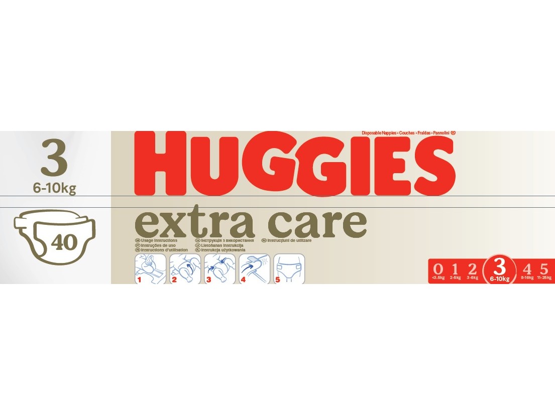 FRALDAS HUGGIES T3 6-10KG 40UN
