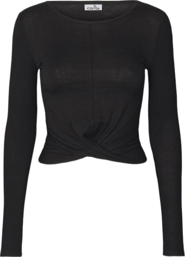 Carite Cover Up Crop trøje Sort