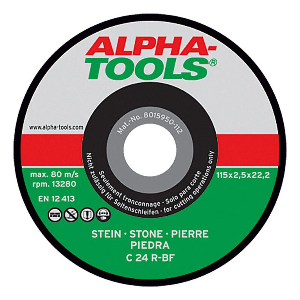 KAPPESKIVE ALPHA TOOLS POWER PACK 115XX22,23X2.5MM T42