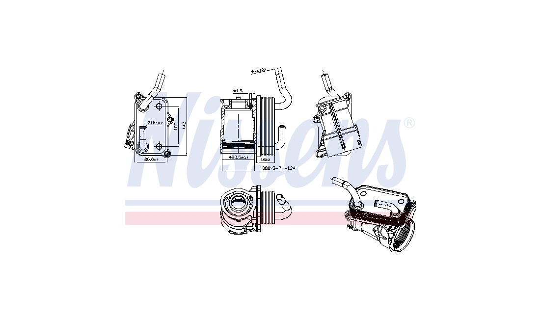 Oliekøler, motor